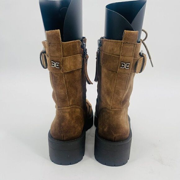 Sam Edelman Size 5.5 Tan Suede Junip Lace Up Combat Mid Calf Boot - Picture 9 of 11